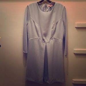 Light Blue Ted Baker Dress with Sheer Sleeves